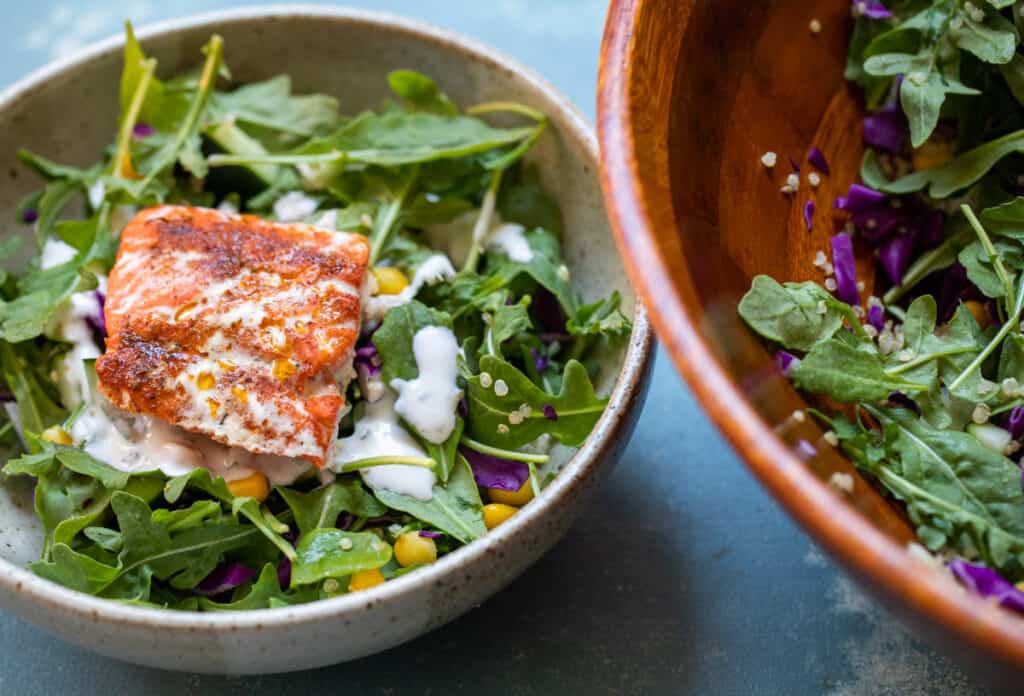 Blackened salmon Salad